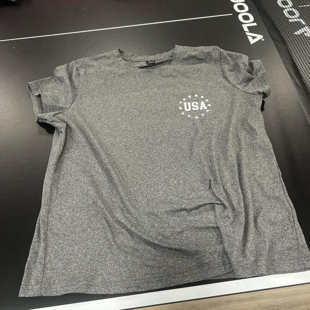 Shein Women's Grey and Silver T-shirt